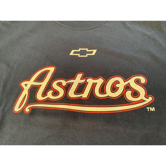 Vintage Y2K Black Houston Astros Chevy T-shirt Size L - Picture 5 of 12